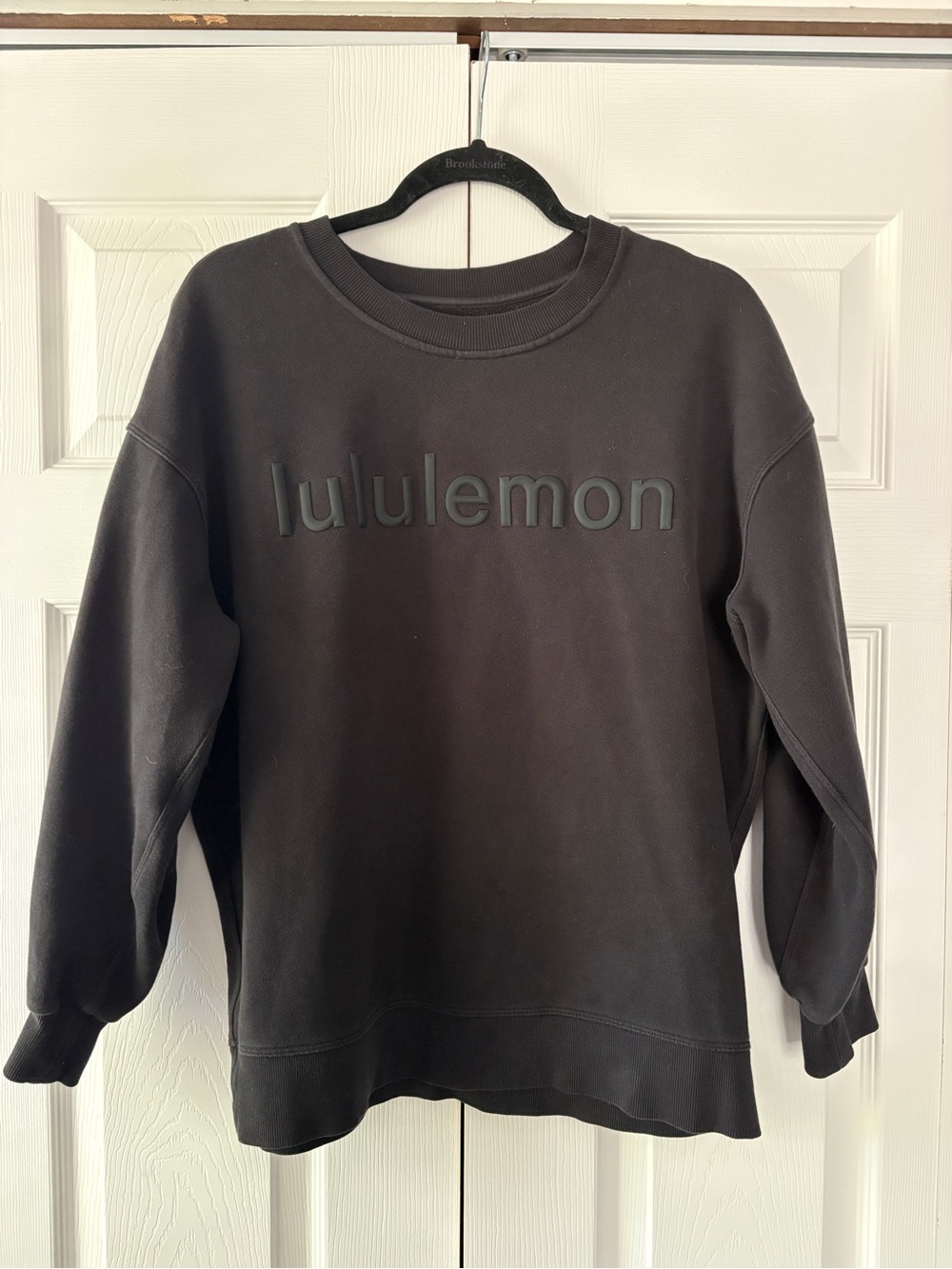lululemon athletica Black Crewneck Logo Sweatshirt